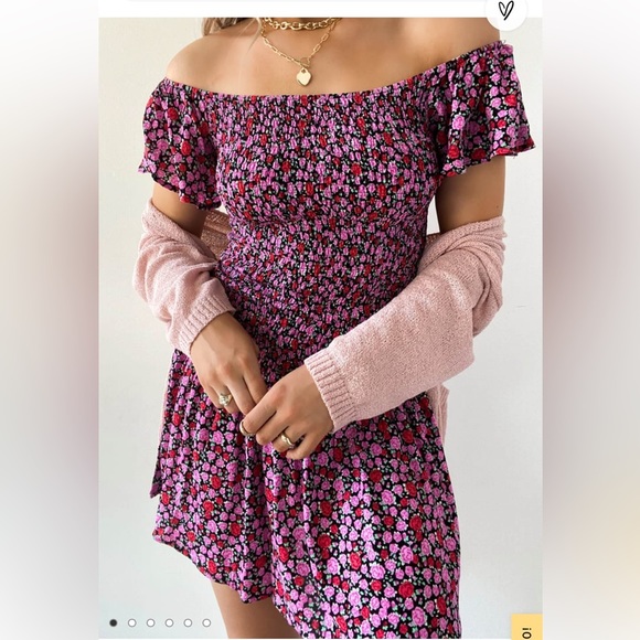 Lulus Dresses & Skirts - LULUS Such A Darling Sweet Floral Print Off Shoulder Dress. Size S